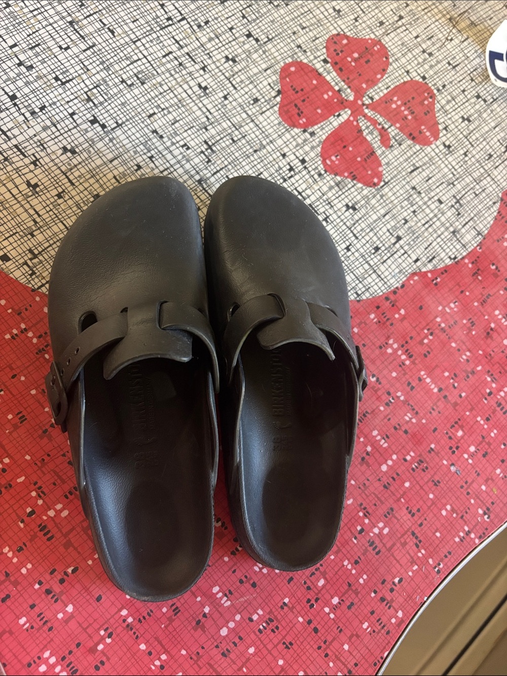 Birkenstock Black Slip-On Clog with Buckle